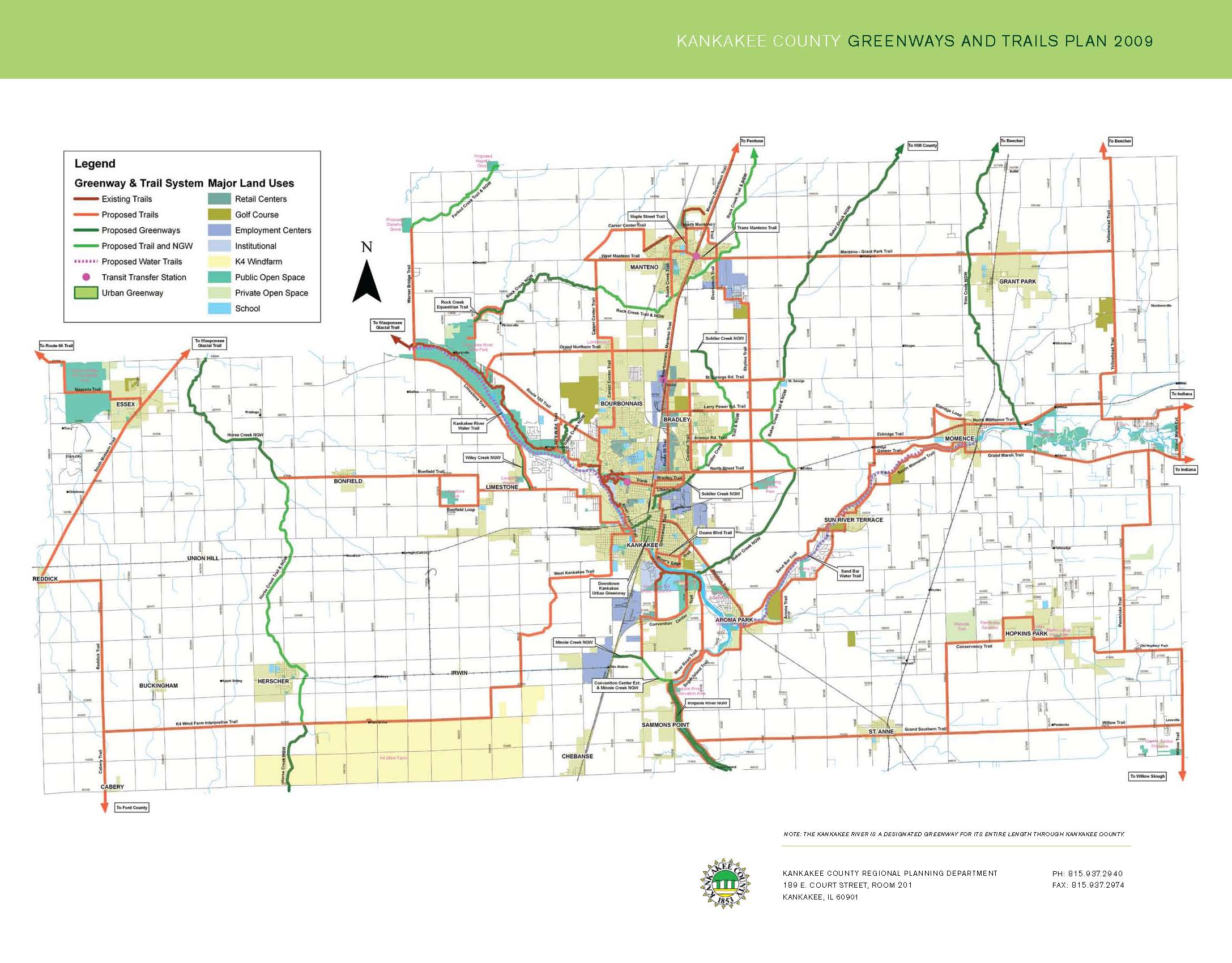 Greenways and Trails Plan Map